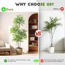 Big Fake Nandina Trees Plastic plantas Large Artificial Tree Indoor Outdoor Realistic Floor Plants Faux Bamboo Plant for Home Living Room Corner Office Patio Porch Bonsai Decor Housewarming Gift, Size: 6ft 7in