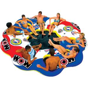 WOW Sports - Tube A Rama - Inflatable Floating Island For Up To 10 people - Water Raft Tube For Adults WOW Sports - Tube A Rama - Inflatable Floating Island For Up To 10 people - Water Raft Tube For Adults
