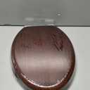 Angel Shield Elongated Wood Toilet Seat with Quiet Close,Easy Clean,Quick-Release Hinges(Elongated,Dark Walnut)