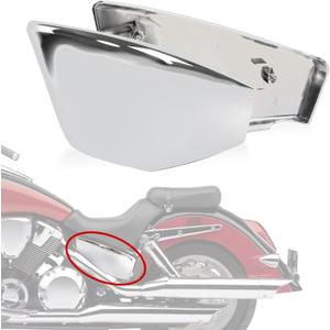 Motorcycle Left Right Side Covers- PSLER Side Covers for VTX 1800 Accessories for VTX 1800 VTX1800 R/S/N/F/T 2002-2008 Chrome