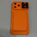 for iPhone 17 Pro Max Phone Case Wallet, Card Holder (4-5 Cards), Slide Camera Cover, Military Grade Protection, Rugged Hard Women Girly Men Protective Case for iPhone17 Pro Max 6.9", Orange