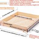 29”W x 21”D x 3”H Soft Close Slide Out Wood Drawer Organizer for Kitchen, (Cabinet Opening>29.5 inches for Bottom Assembly, Width= 29 inches for Side Assembly)