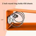 4 x ViVin 2 Inch Round Ring View Binder for Durability, Standard 3 Ring Binder for 450 Sheets of US Letter Size Paper, PVC-Free, 6-Pack (Orange)