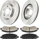 KAC Front Brake Kit, Brake Rotors and Ceramic Brake Pads Replacement for Malibu 2009-2012 G6 2006-2010 A-ur-a 2007-2009, Hardware Brake Kit OEM 55093 D1160 Disc Brake Kit
