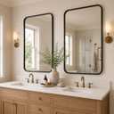 2-Pack Black Bathroom Mirrors for Over Sink 24 x 36 Inch