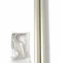 2 Sets Straight Curtain Rods Telescope Size 32"-48", Silver 