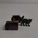 5PCS Halloween Wooden Signs Hocus Pocus, Decorative Wooden Faux Books Stack Black Cat Wood Table Signs, Cauldron Witches Sisters Halloween Tiered Tray Decor for Halloween Party Home Decorations