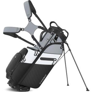 Findway Golf Stand Bag 7 Way, Lightweight Golf Bag for Men Women, Golf Club Carry Bag with Multiple Pockets, Detachable Dual Straps