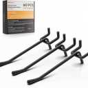 INCLY 60 Pack 4 Inch Black Pegboard Hooks, 1/4" Heavy Duty Peg Board Shelving Hooks Accessories, Peg Board Tool Hangers Only Fit 1/4" Pegboard Hanging Tools Garage, Craft Organizing, Kitchen, Store