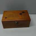 Flytreal Sewing Kit Box Basket, Wooden Hand Home Sewing Repair Tool Kit, Beginner Universal Sew Kit Accessories for Women, Men, Adults, Girls, Kids (Retro Dandelion)