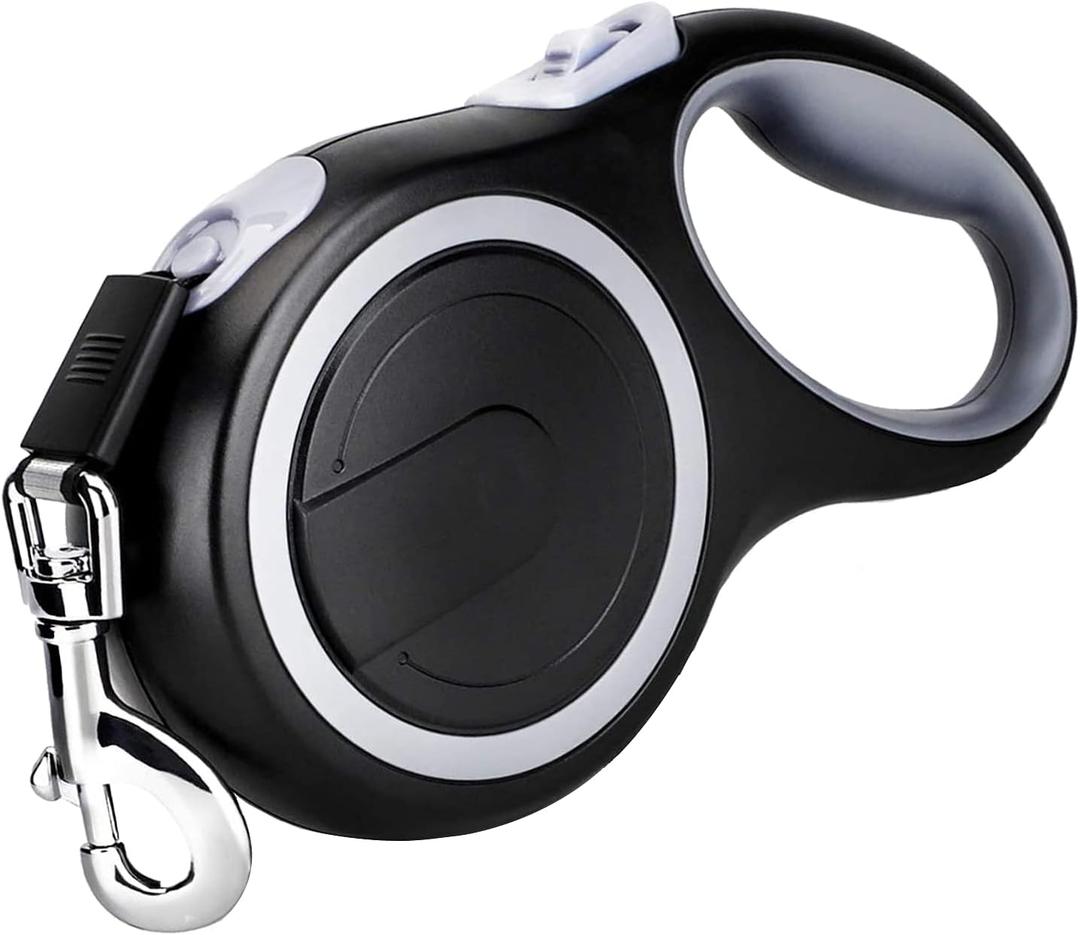 26Ft Retractable Dog Leash, Heavy Duty Great Leash for Dog up to 110 lbs, Anti-Slip Rubberized Handle, One-Handed Brake, Strong Nylon Tape, Tangle Free(Large Size)