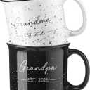 Baderke 2 Pcs New Grandparents Gifts Est 2026 Grandma and Grandpa Mugs 11oz Set Promoted to Grandparents First Time Pregnancy Announcement Baby Shower Gender Reveal Party Gifts