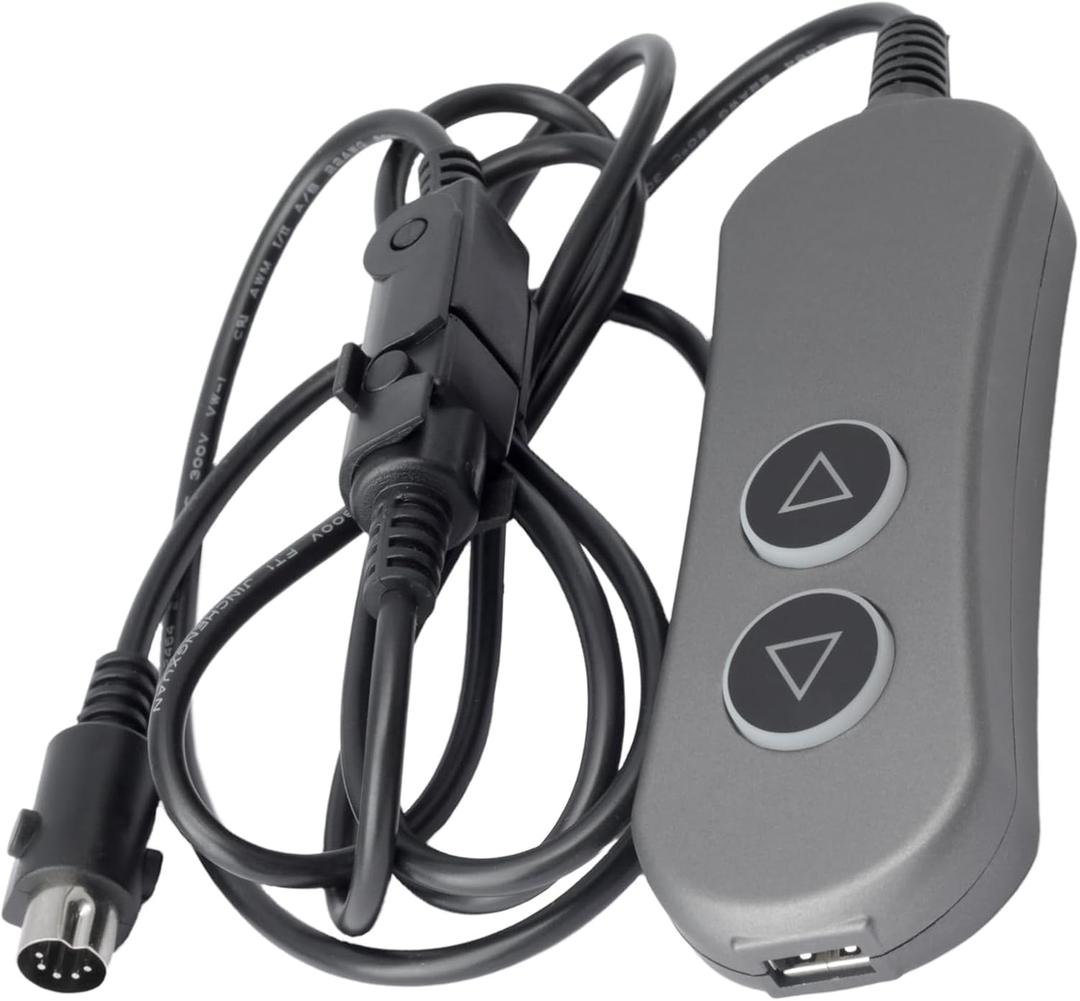 MLSK111-A1 Handset Controller 2 Button 5 Pin Replacement for Catnapper for Okin for Limoss for Kaidi for Mulin for HHC Lift Chairs Power Recliners, with USB and Backlight