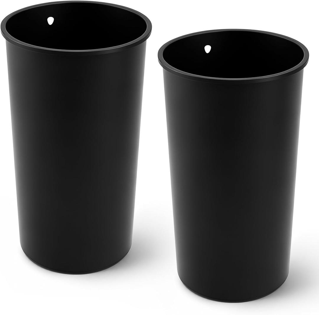 2 Pcs 16 Gallon Rigid Plastic Liner for Aluminum Trash Can Indoor