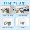 Dazoratix DTF Transfers Ready to Press - 20 Sheets World Down Syndrome Day Awareness Heat Patches Blue Yellow Ribbon Socks Stickers Vinyl for T Shirts Clothing Clothes Pillow Bag DIY Crafts Decoration