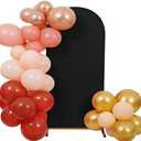 Peomeise 8FT Wedding Arch Cover，Black Arch Backdrop Cover Stretchy Spandex Backdrop Stand Covers for Birthday Party Ceremony Banquet Decor