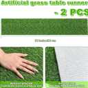 Artificial Grass Table Runner, 13 x 36 in Turf Table Runner - Realistic Faux Grass Runner for Golf Party, Wedding, Baby Shower, Indoor Outdoor Decor2 Pack