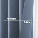 NICETOWN Kitchen Short Blackout Curtains Grommet 42x30 Inches Long Blocking Insulated Thermal Small Curtain Tiers for Bathroom Window Treatment Travel RV Laundry Room 2 Panel, Stone Blue