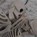 WODMAZ 5 Packs Halloween Skeletons, 16" Halloween Full Body Skeleton with Posable Joints for Haunted House Graveyard Props Decor