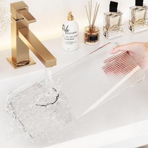 1 Tier Corner Bathroom Counter Organizer, Cosmetic Skincare ，Bathroom Countertop Perfume Tray Vanity, Kitchen Spice Corner Storage Shelf