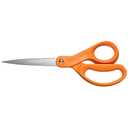 Fiskars 8-Inch Multi-Purpose Scissors – Orange Durable Stainless Steel Blades for Crafting, Office, and Home Use, Ergonomic Design