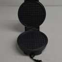 7 Inches Round Classic Waffle Maker Machine, Mini Waffle Maker, Non-stick Waffle Irons, Thin Waffle Maker Crispy, Black