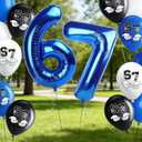 6 7 Birthday Decorations, 32pcs Six Seven Party Supplies Balloons for I Was 6 Now I'm 7 Birthday Decorations Boys