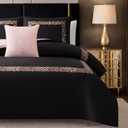 Baby Phat Leopard Hotel 4-Piece Comforter Set, Black, Full/Queen