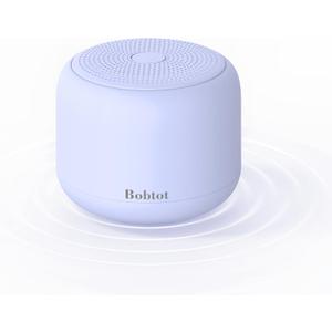 Bobtot Portable Bluetooth Speakers with Strap Easy to Carry, Wireless IPX5 Waterproof Mini Speaker with Loud Stereo Sound, 20 Hours Playtime, Rechargeable Battery, Built-in Microphone, Purple