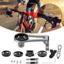 Out Front Adjustable Bicycle Mount - Aluminum Alloy Bike Mount for Garmin Extended Mountain Bike Computer Road Mountain Cycling GPS Combo Extended Bike Accessories for 32mm Handlebar