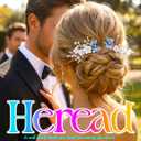 Heread Flower Bride Wedding Hair Pins Silver Butterfly Bridal Hair Pieces Pearl Hair Accessories for Women (Pack of 3) (Silver)