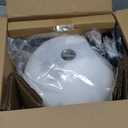 Floor Lamp, LED Standing Lamps with White Plastic Shade, Black Modern Torchiere Floor Lamp, Tall Lamps for Living Room Dorm, Bulb not Included