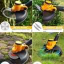 Cordless Weed Wacker for Dewalt 20V, 4 in 1 Lightweight Cordless String Trimme,12" Weed Eater Battery Powered, Brush Cutter for Lawn, Yard and Bush Trimming (No Battery)