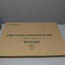 DRYOVA Large Stone Bath Mat –Made with Natural Diatomaceous Earth, Non-Slip & Super Absorbent, Fast Drying, Easy to Clean – Bathroom Floor Stone Mat (23.6"x15.4", Light Gray Wave)