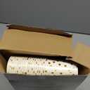 160 Pcs White and Gold Paper Plates, Forks and Cups Party Supplies, Disposable Paper Dessert Cake Plates Tableware Supplies for Birthdays, Graduations, Weddings, Holidays (Serves 40)(7 inches)
