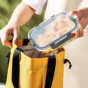 M MCIRCO 24-Piece Glass Food Storage Containers with Upgraded Snap Locking Lids,Glass Meal Prep Containers Set - Airtight Lunch Containers, Microwave, Oven, Freezer and Dishwasher (Gray)