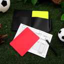 Toyvian Soccer Referee Card Set with Red Yellow Cards Holder Scorebook and Pencil for Football Volleyball Officials 4-Piece Kit