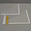 Shineligee 2 Pack Updated Shower Splash Guard, Large Splash Guards for Bathtub, Consists of Silicone Base and Acrylic Plate, Keep Water in Shower or Bath, Shower Corner Splash Guard