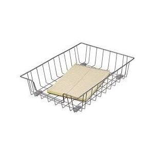 Workstation Letter Desk Tray Organizer, Wire, Silver 2 Pack