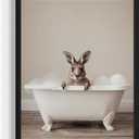 Kangaroo in Bathtub Wall Art Print Poster, Bathroom Decor Gallery Posters Prints for Restroom Home Picture Painting Artwork (Kangaroo, 8 x 10 inches, Unframed)