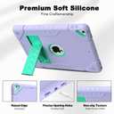 iPad Case 9th Generation, 7/8th Generation Case iPad 10.2 Inch with Kickstand 2 Angles Built-in Stand for Kids Shockproof,Heavy Duty Rugged Protective (Purple+Mint Green)