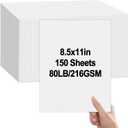 party greeting 150 Sheets Linen Cardstock Paper 8.5 x 11 Linen Textured Cardstock White Invitation Card Stock Heavy Weight 80lb Cover Invitation Linen Paper for Printers Arts and Craft Scrapbook
