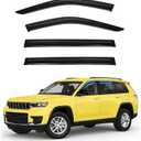 Grand Cherokee L Rain Guards - Window Visors for Jeep Grand Cherokee L 2021-2025 2026, Out-Channel Side Window Rain Guards for Grand Cherokee L Accessories, 4PCS, Black