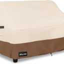 Pack Of 2 2-Seater Patio Loveseat Cover,58W x 32.5D x 31H Inches Outdoor Couch Cover,100% Waterproof Heavy Duty Patio Sofa Covers,Patio Furniture Covers,Beige&Brown