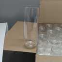 Prestee 48 Pack Plastic Champagne Flutes 9 oz - Stemless Disposable Champagne Flutes for Cocktails Mimosa Bar and Party Supplies - Clear Shatterproof Plastic Wine Glasses for Wedding and Summer Party