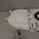 KOHLER Stonewood Quiet-Close, Elongated Toilet Seat Soft Close, Durable Wood, Easy Installation, Universal Fit, Home Essentials, White Finish, K-20466-0