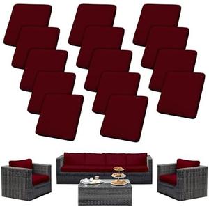 SUKAIKEQA Outdoor Cushion Covers Set,14PCS Patio Furniture Couch Seat Slipcovers, Replacement for Sofa Sectional Chair(Cover, Only)