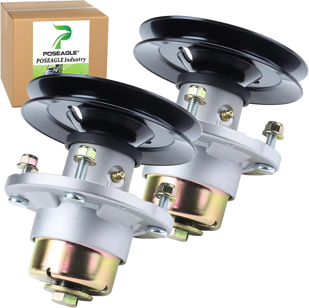 2 Pack AM144608 Spindle Assembly with UC26511 Spindle Pulley Replaces John Deere AM144608 Spindle kit, M151720 for John Deere Z315E, Z320M, Z320R, Z335E, Z335M, Z345M Lawn Mowers