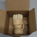 SUBEKYU Bamboo Dish Scrub Brush for Kitchen Sink, Natural Wooden Washing Dish Brush Scrubber with Sisal Bristles for Household Cleaning, Cast Iron Pots, Pans and Vegetables