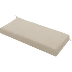 Outdoor Bench Cushion Waterproof 36"x14", Fade-Resistant Patio Furniture Replacement Pad with Ties - Also Fits Indoor Entryway Bench or Window Seat, Cream